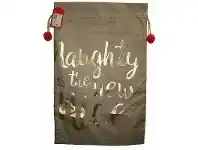The Party People Shop Gift Sack - Hessian, Naughty is the New Nice offer