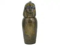LivingStyles Veronese Cold Cast Bronze Coated Egyptian Canopic Jar, Tutankhamun offer