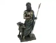 LivingStyles Veronese Cold Cast Bronze Coated Greek Mythology Figurine, Hades offer