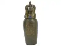 LivingStyles Veronese Cold Cast Bronze Coated Egyptian Canopic Jar, Sekhmet offer