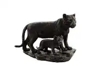 LivingStyles Veronese Cold Cast Bronze Coated Wild Life Figurine, Mother Tiger and child offer