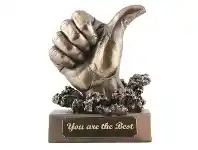 LivingStyles Veronese Cold Cast Bronze Coated Thumb Up Statue, You Are The Best offer