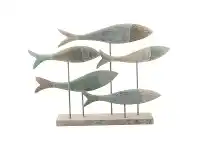 LivingStyles Cottesloe Mango Wood Fish Cluster Statue offer