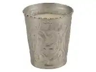 LivingStyles Sahil Metal Votive with Vanilla Scented Candle, Small, Silver offer