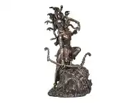 LivingStyles Veronese Cold Cast Bronze Coated Greek Mythology Figurine, Medusa with Bow offer
