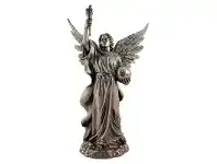 Veronese Cold Cast Bronze Coated Angel Figurine, Jophiel