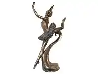LivingStyles Veronese Cold Cast Bronze Coated Ballerina Figurine, Grand Jete offer