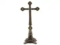 LivingStyles Veronese Cold Cast Bronze Coated Crucifix on Stand offer