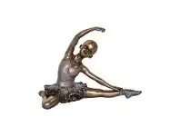LivingStyles Veronese Cold Cast Bronze Coated Ballerina Figurine, Stretching offer