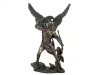 Veronese Cold Cast Bronze Coated Angel Figurine, Uriel
