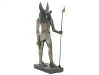 Cast Bronze Egyptian Mythology Figurine, Standing Anubis, Small