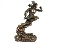 LivingStyles Veronese Cold Cast Bronze Coated Greek Mythology Figurine, Hermes I offer