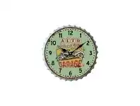 LivingStyles Retro Tin Bottole Cap Wall Clock, 33cm, Auto Garage offer