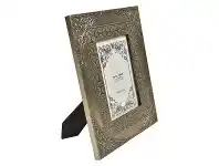 LivingStyles Agra Brass Clad Photo Frame, 5x7", Antique Silver offer