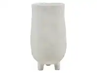 LivingStyles Frankie Ceramic Footed Decor Vase, Large, White offer