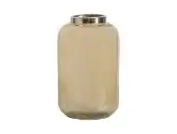 LivingStyles Danston Lustre Glass Vase, Small, Amber offer