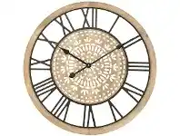 LivingStyles Fleury Wooden Round Wall Clock, 60cm offer