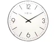 LivingStyles Nextime Basic Glass Dome Round Wall Clock, 35cm, White offer