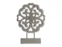 LivingStyles Parete Centrepiece Carved Mango Wood Sculpture on Stand offer