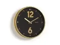 LivingStyles Akhtar Metal Frame Round Wall Clock, 35cm offer