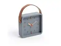 LivingStyles Sherri Square Table Clock, Dark Grey offer