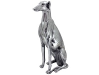 LivingStyles Jinx Greyhound Dog Sculpture, Silver offer