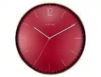 LivingStyles Nextime Essential Metal Frame Round Wall Clock, 40cm, Wine / Copper offer