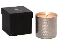 LivingStyles Ames Single Wick Candle, Sandalwood Scense, Silver offer
