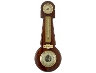 LivingStyles Cobb & Co. Weather Station, Small, Gloss Walnut offer