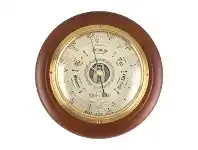 LivingStyles Cobb & Co. Round Barometer, 28cm, Satin Walnut offer