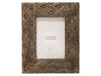 LivingStyles Burman Carved Mango Wood Photo Frame, 5x7" offer