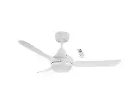 LivingStyles Ventair Stanza Indoor / Outdoor Ceiling Fan with B22 Lamp Holder & Remote Control, 122cm/48", White offer