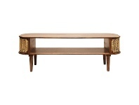 LivingStyles Sirocco Mango Wood & Cane TV Unit, 140cm offer