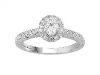 Love by Michelle Beville Oval Solitaire Ring with 0.70ct of Diamonds in 18ct White Gold