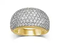 Pave Dress Ring with 2.50ct of Diamonds in 9ct Yellow Gold
