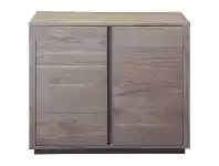 LivingStyles Oscar Mindi Wood 2 Door Sideboard, 90cm, Latte offer