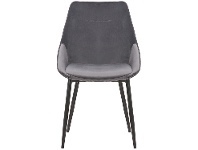 Bellagio Commercial Grade Velvet Fabric Dining Chair, Chacoal