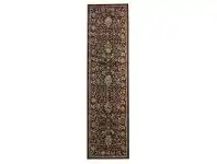 LivingStyles Jewel Nain Turkish Made Oriental Runner Rug, 400x80cm, Chocolate offer