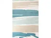 LivingStyles City Brush Strokes Modern Rug, 280x190cm, Blue / Sand offer