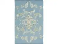 LivingStyles Wedgwood Persia Hand Tufted Designer Wool Rug, 280x200cm, Blue offer