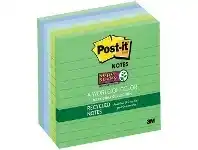 Officeworks Post-it Recycled Super Sticky Notes 101x101mm Bora Bora 6PK offer