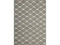 LivingStyles Nomad Hand Knotted Weave Stitch Design Woolen Rug in Grey - 280x190cm offer