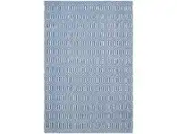 LivingStyles Natura Ariana Hand Woven Cotton Rug, 170x120cm, Marine offer