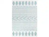 LivingStyles Mirage Adani Modern Tribal Rug, 300x400cm, Sky Blue offer