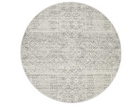 LivingStyles Mirage Zelda Transitional Round Rug, 200cm, Silver offer