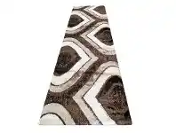LivingStyles Evangela Luxury Shaggy Runner Rug, 80x300cm, Brown offer