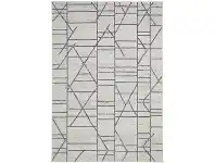 Courtyard Copenhagen Modern Rug, 330x240cm, Beige / Grey