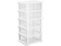 Officeworks J.Burrows 5 Drawer Storage Tower White offer