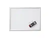 Officeworks J.Burrows Magnetic Aluminium Frame Whiteboard 600 x 450mm offer
