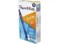 Officeworks Papermate Profile Gel Pens 0.7mm Blue 12 Pack offer